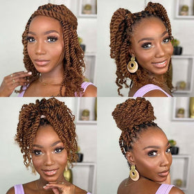 QUEEN VIRGIN REMY Afro Kinky Bulk Hair styled in braids