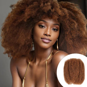 QUEEN VIRGIN REMY Afro Kinky Bulk Hair texture close-up