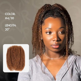 QUEEN VIRGIN REMY Afro Kinky Bulk Human Hair close-up