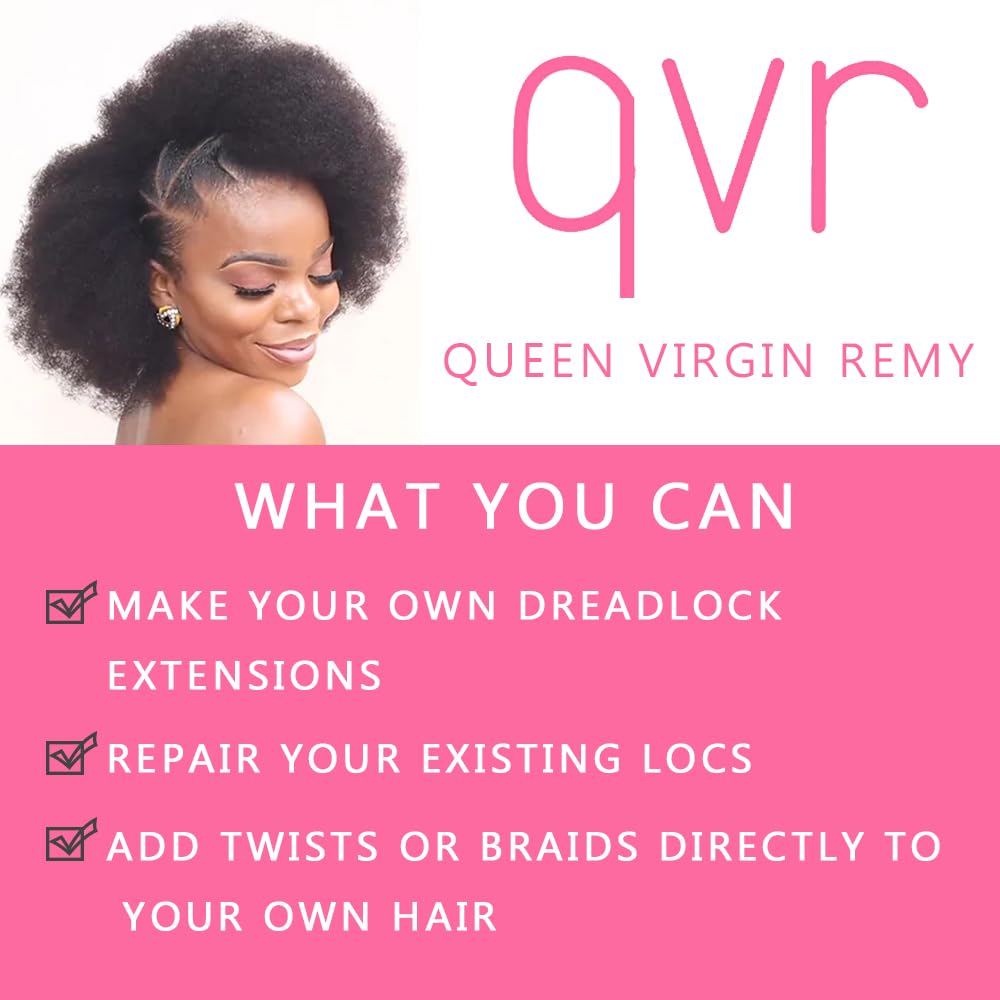 QUEEN VIRGIN REMY Afro Kinky Bulk Human Hair packaging