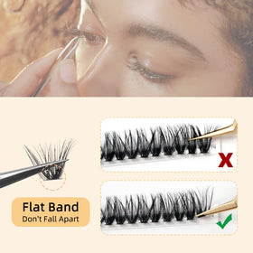 QUEWEL Cluster Lashes 12 rows with mixed lengths