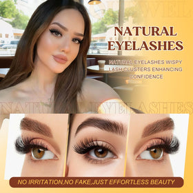 QUEWEL Lash Clusters Kit with lash tweezers and remover