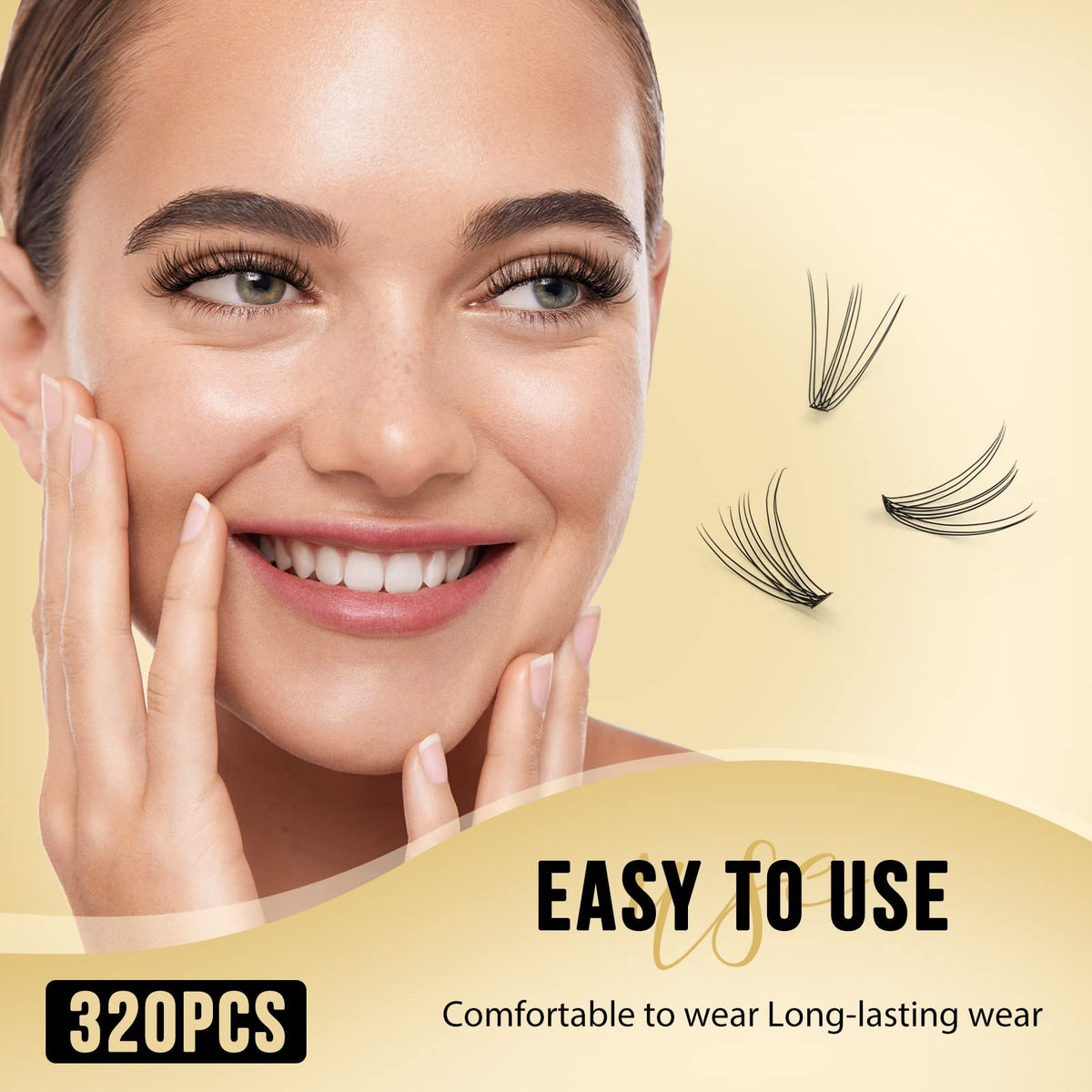 QUEWEL Lash Clusters packaging with product details