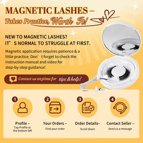 QUEWEL magnetic eyelashes applied on model's eyes