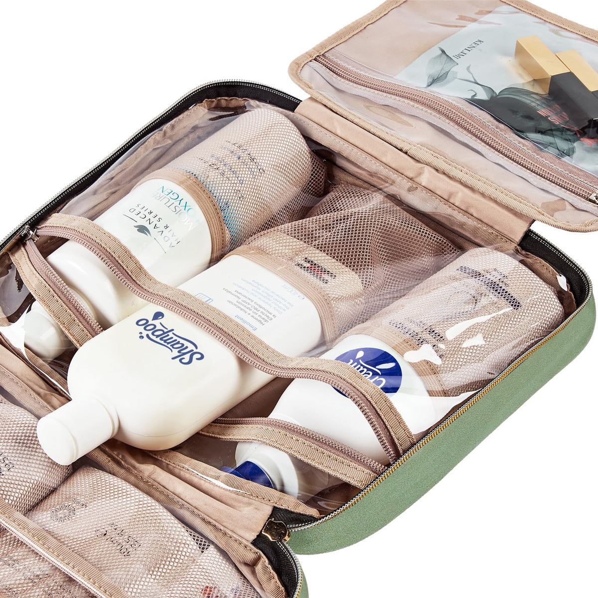 Quick-access front pocket of NISHEL Travel Toiletry Bag