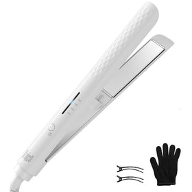 QUICO Hair Straightener flat iron front view with ceramic plates
