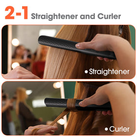 QUICO Hair Straightener showing adjustable temperature settings