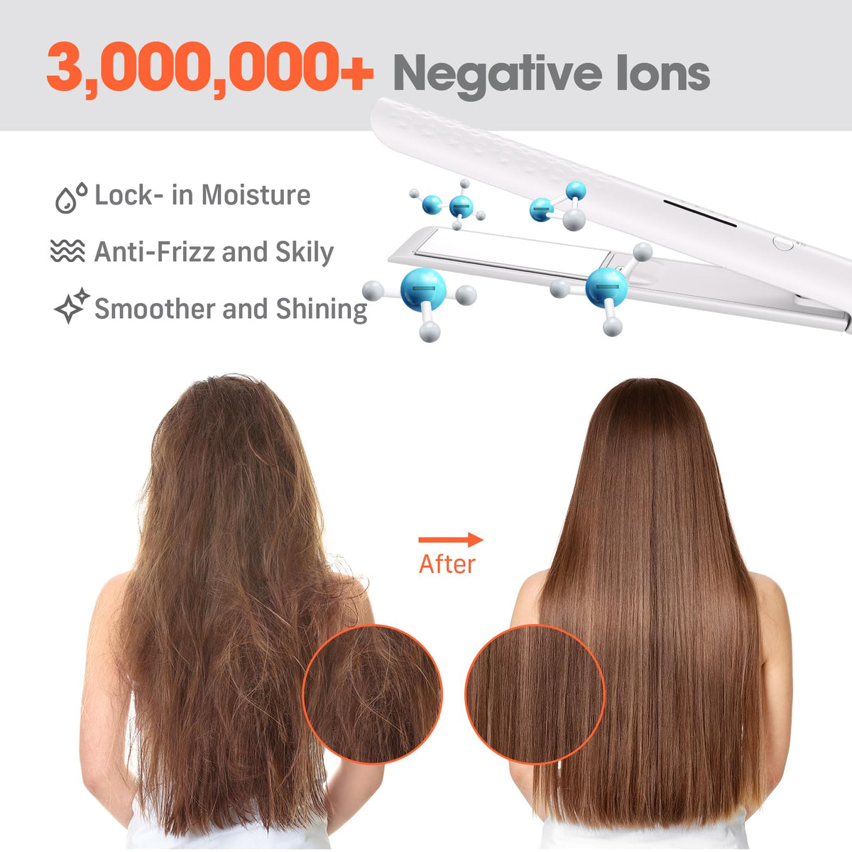 QUICO Hair Straightener side view highlighting its slim design