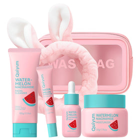 QUIYUM Watermelon & Niacinamide Skincare Set packaging front view