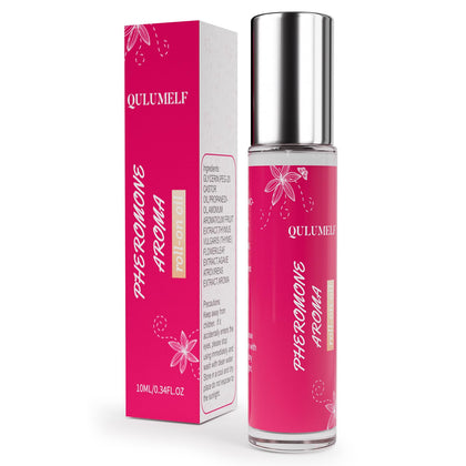 QULUMELF Pheromone Perfume for Women front view with roller ball design