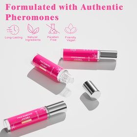 QULUMELF Pheromone Perfume packaging showing fruity fragrance notes