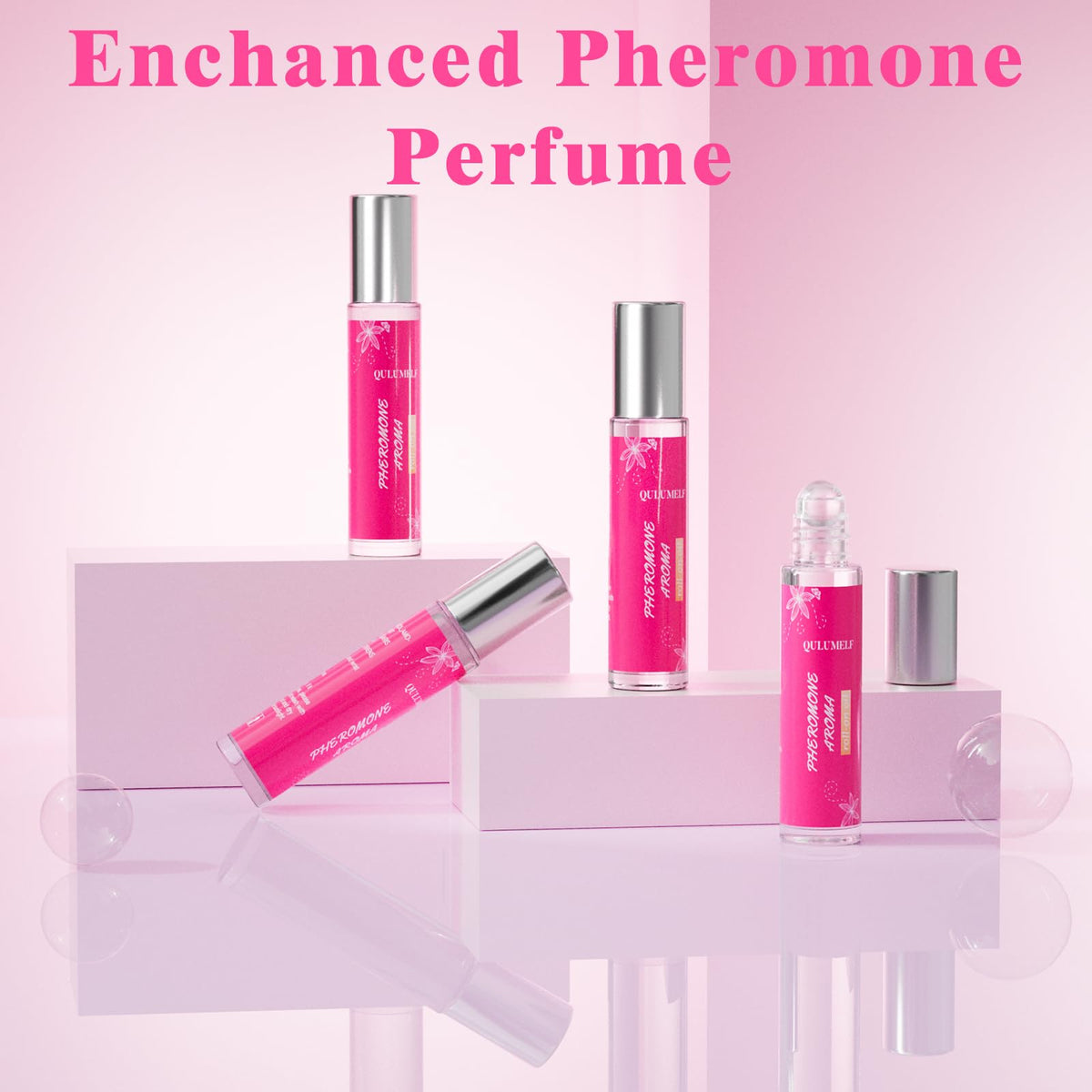 QULUMELF Pheromone Perfume roll-on application close-up
