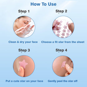 QUSTERE Pimple Patch with natural ingredients background