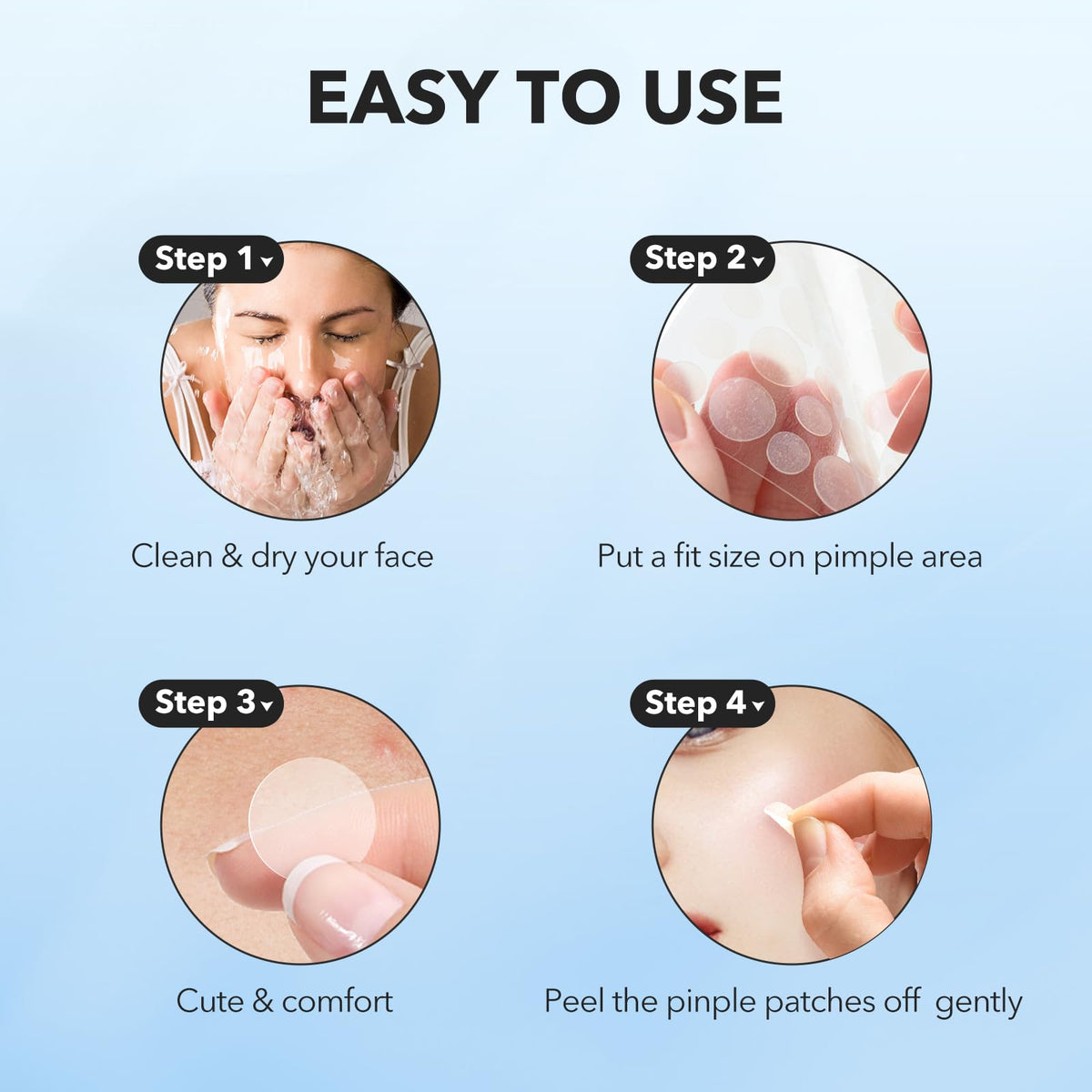 QUSTERE Pimple Patches in a travel-friendly pack