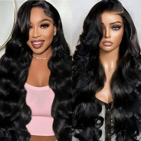 QZOQZO 13x6 Lace Front Wig body wave style front view