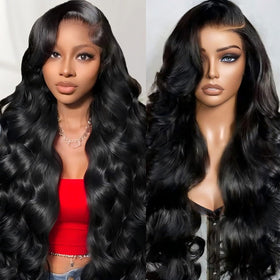 QZOQZO 13x6 Lace Front Wig body wave style front view