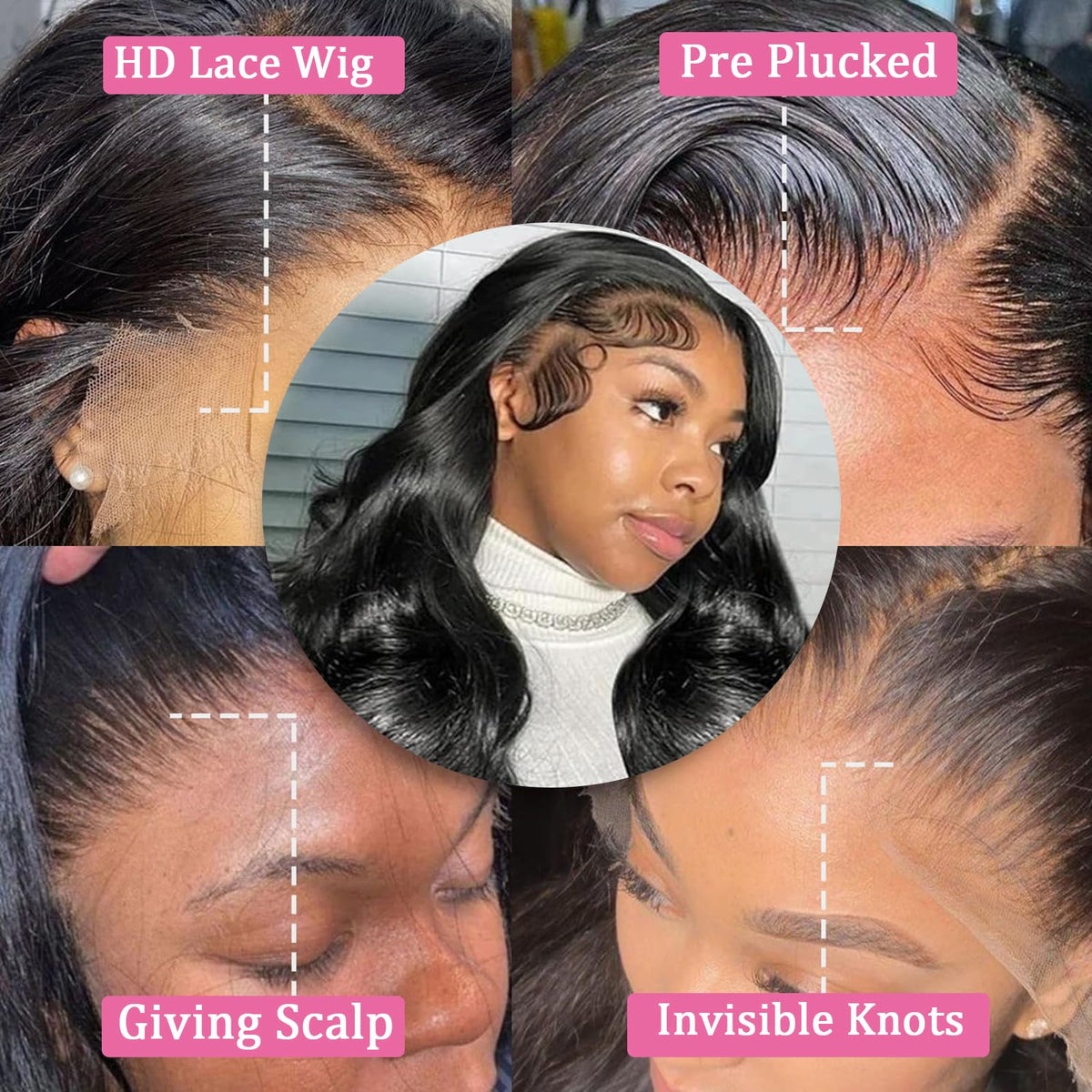 QZOQZO 13x6 Lace Front Wig side view