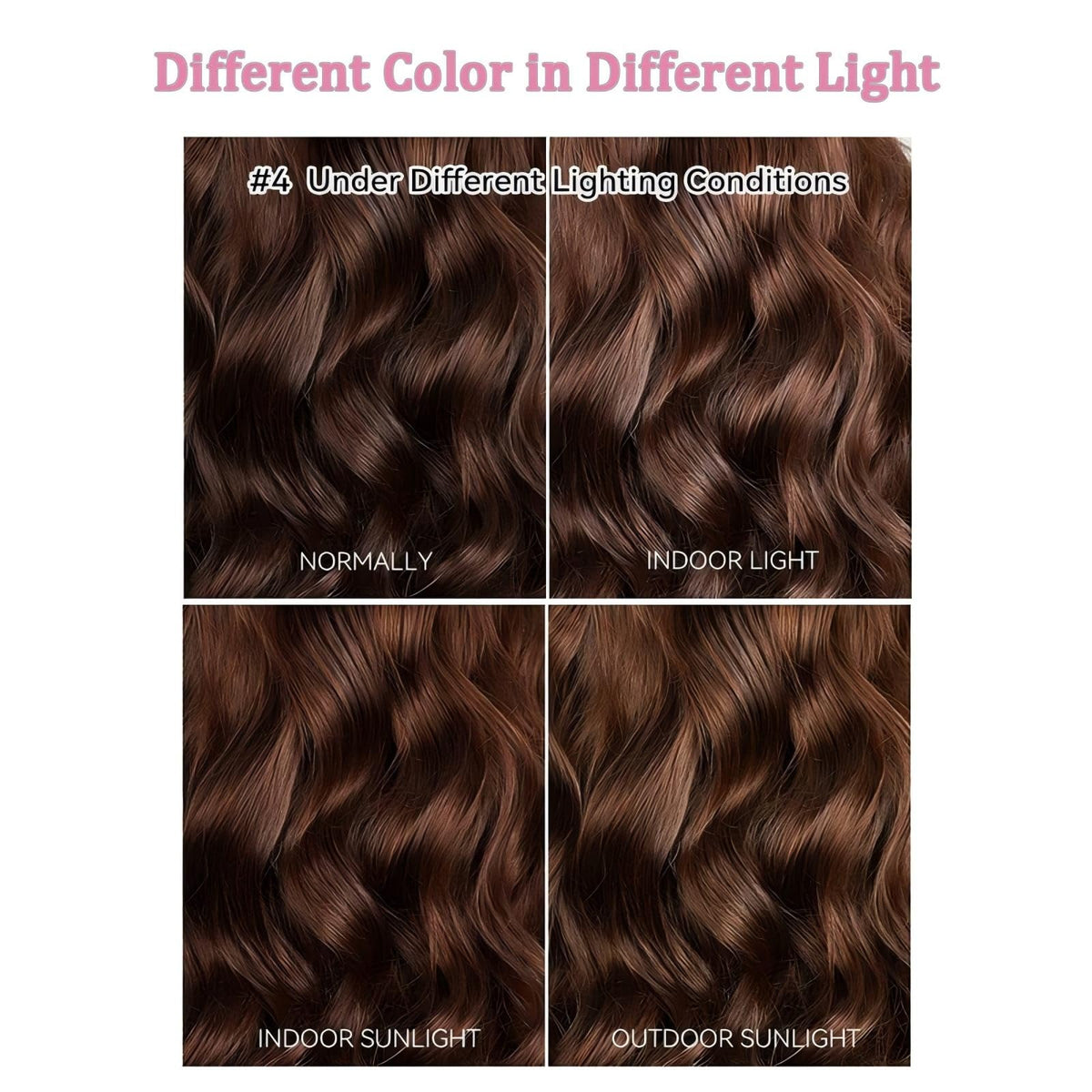 QZOQZO 28 Inch Chocolate Brown Lace Front Wig close-up of hair texture
