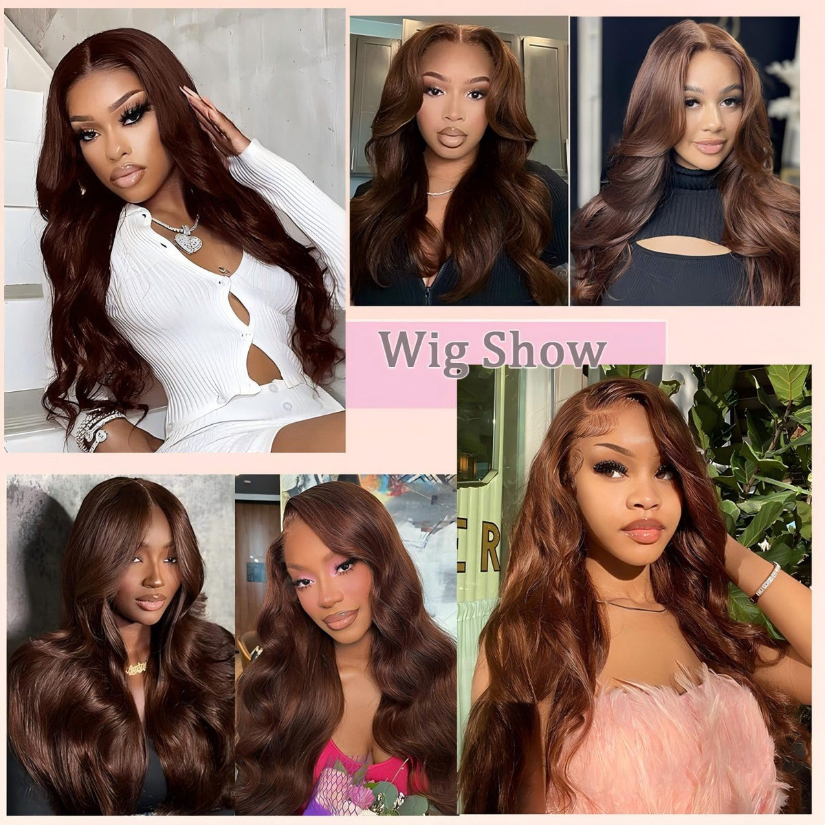 QZOQZO 28 Inch Chocolate Brown Lace Front Wig styling options