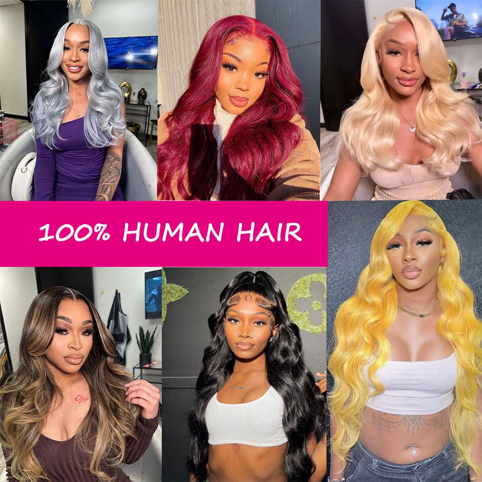 QZOQZO Burgundy HD Lace Front Wig 26 Inch packaging view