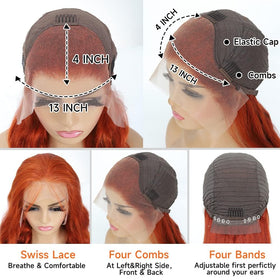 QZOQZO Ginger Lace Front Wig 26 Inch back view