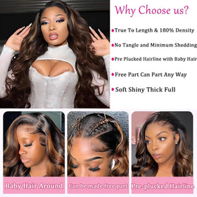QZOQZO Ombre Lace Front Wig 1B/30 close-up of lace front