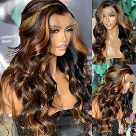 QZOQZO Ombre Lace Front Wig 1B/30 styling options