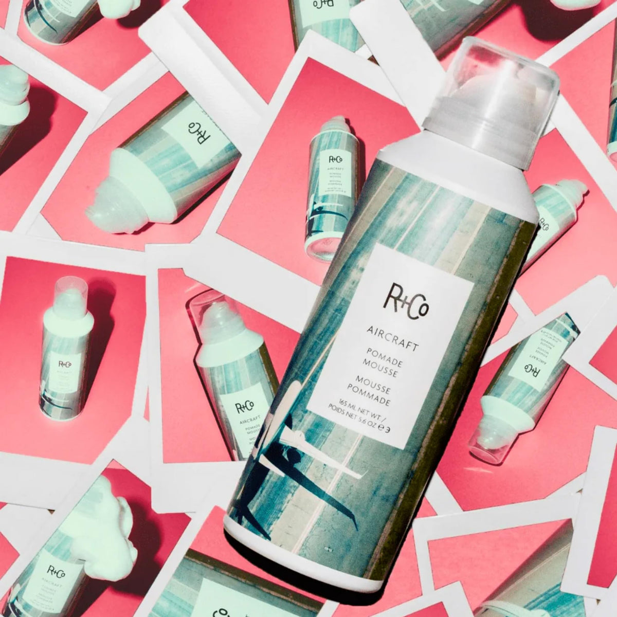 R+Co Aircraft Pomade Mousse packaging details