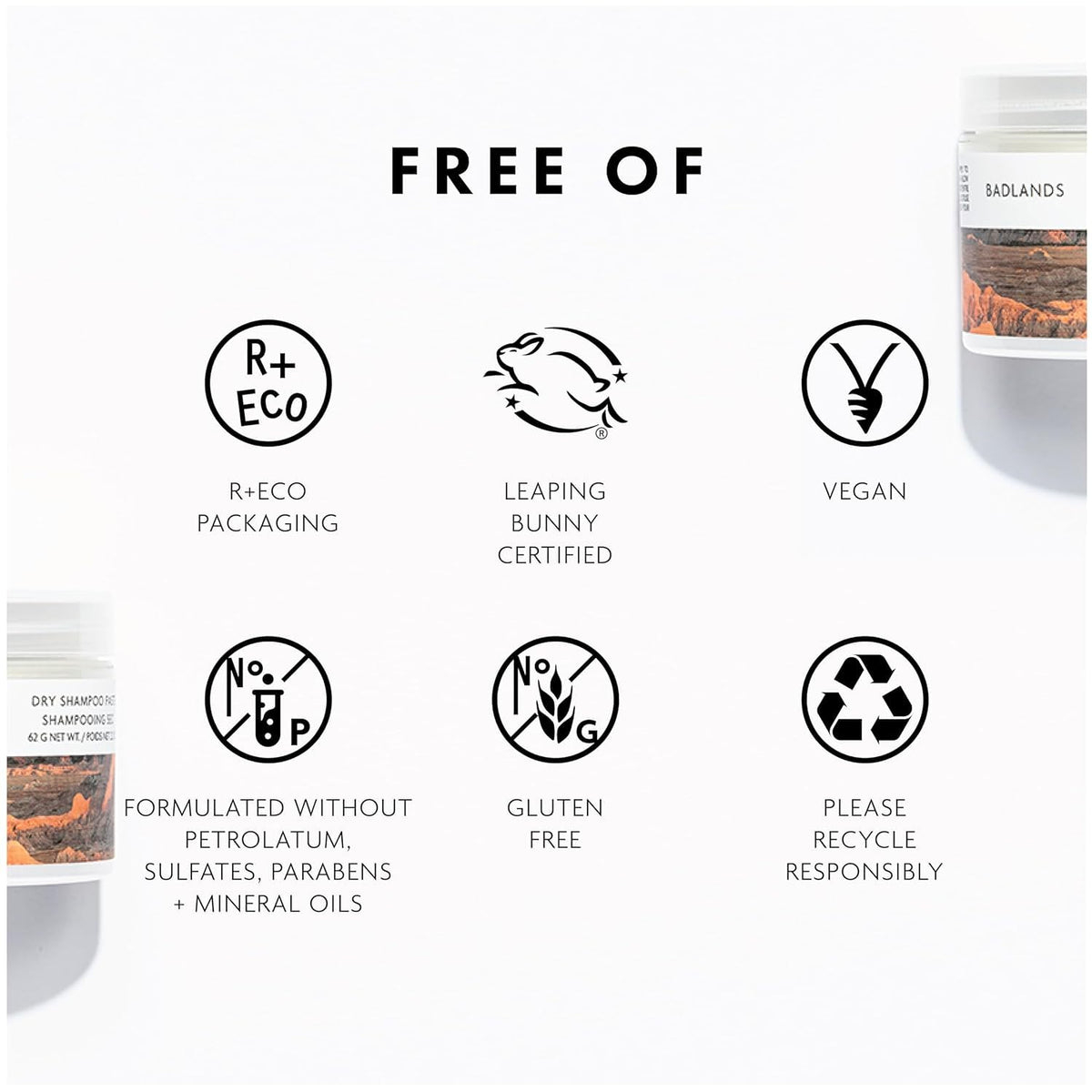 R+Co Badlands Dry Shampoo Paste on styled hair