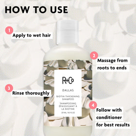 R+Co Dallas Thickening Shampoo 290g packaging