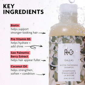 R+Co Dallas Thickening Shampoo 290g with coconut oil