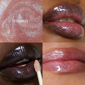 r.e.m. beauty Fembot Essential Drip Glossy Balm applicator close-up