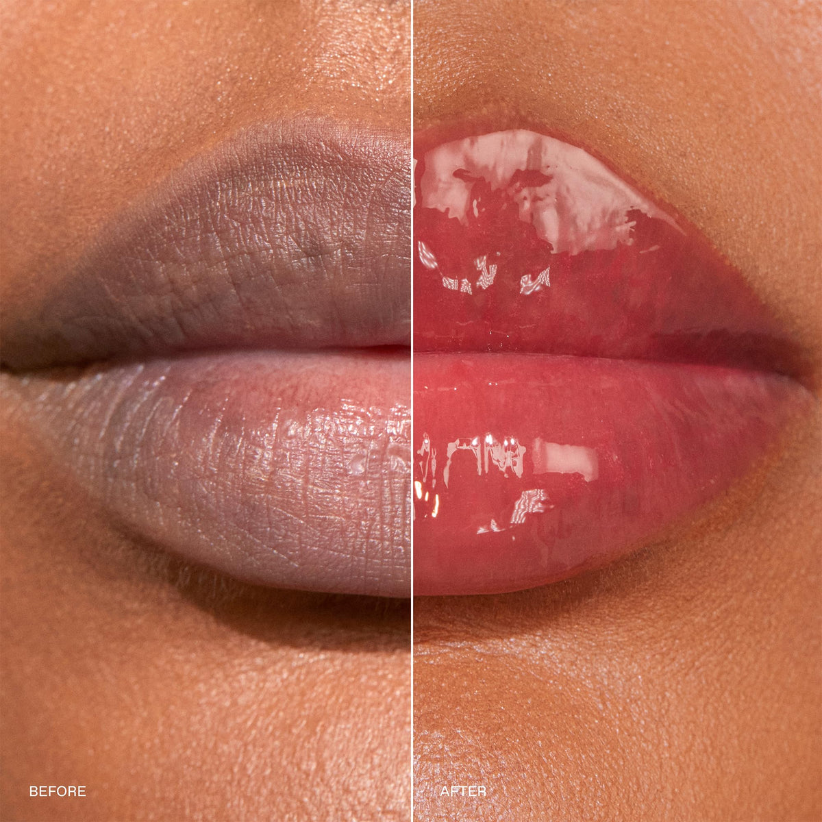 r.e.m. beauty Shirley Essential Drip Glossy Balm on lips