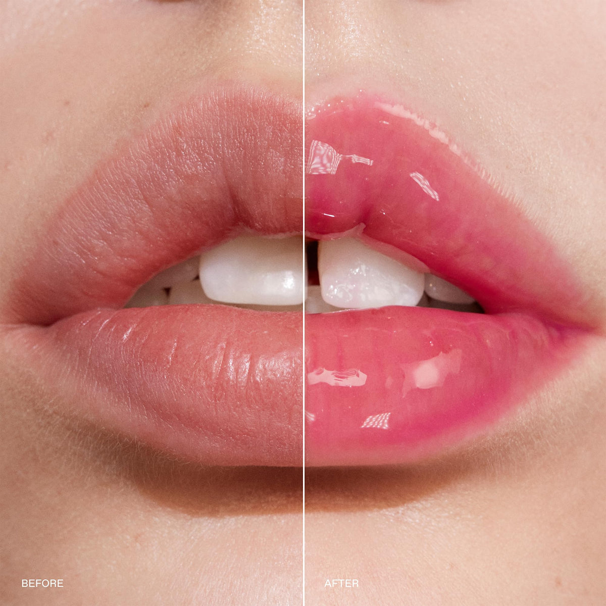 r.e.m. beauty Strawberry Soda Glossy Balm swatch on skin