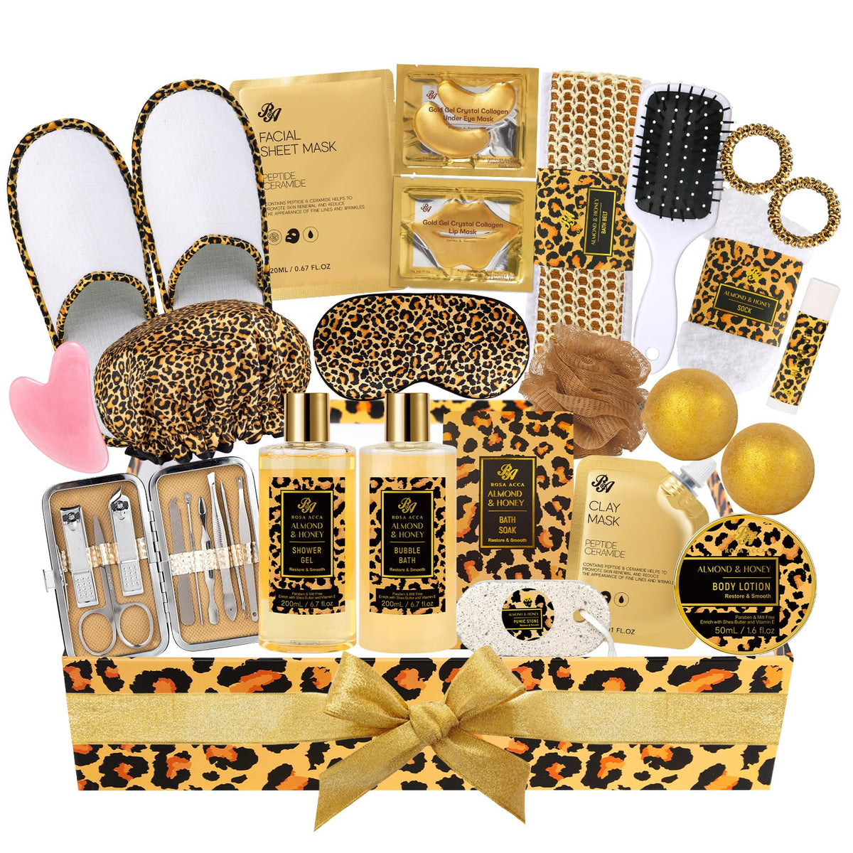 RA ROSA ACCA 33 Pcs XXL Leopard Bath and Body Gift Set front view