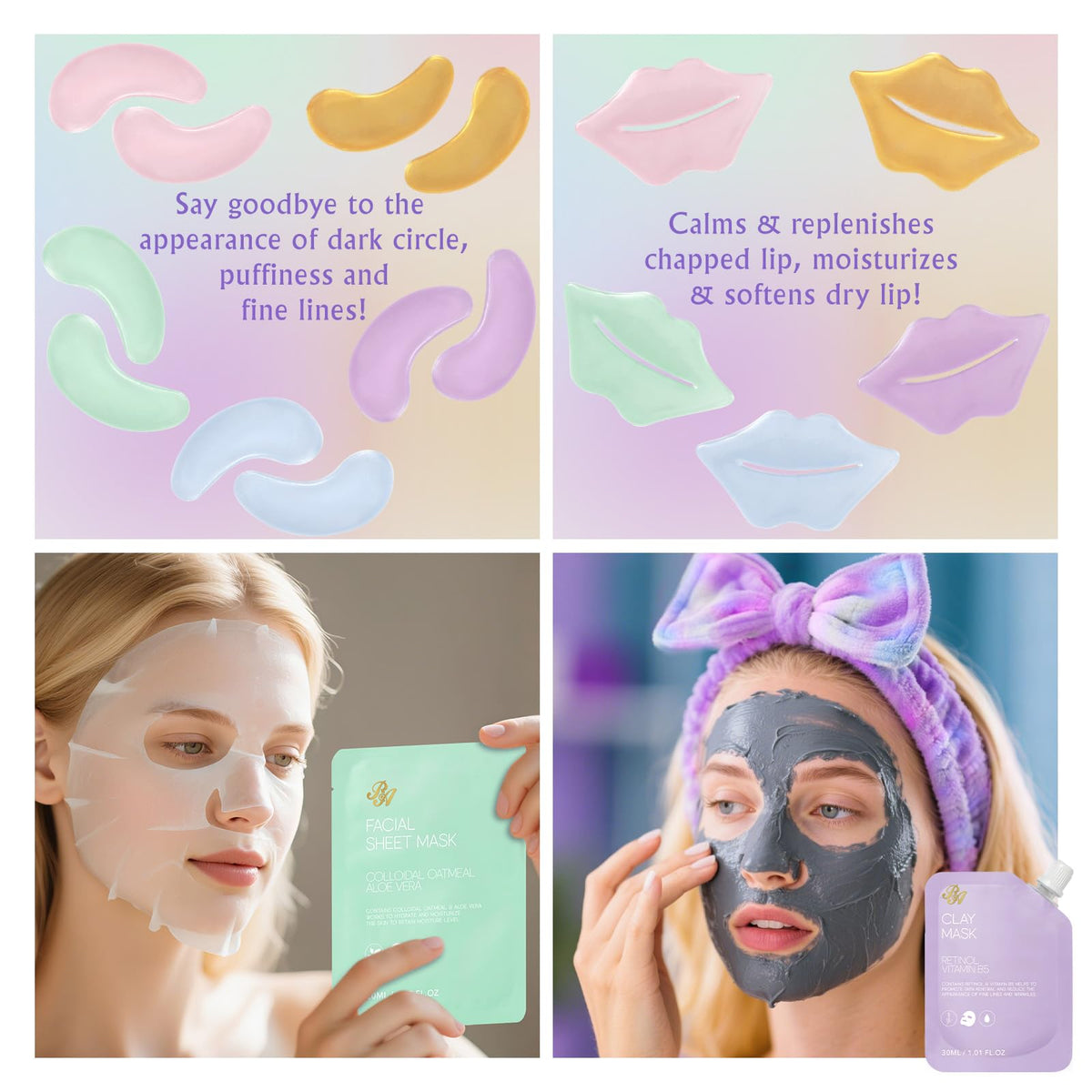 RA ROSA ACCA bath bombs and silk sleep mask