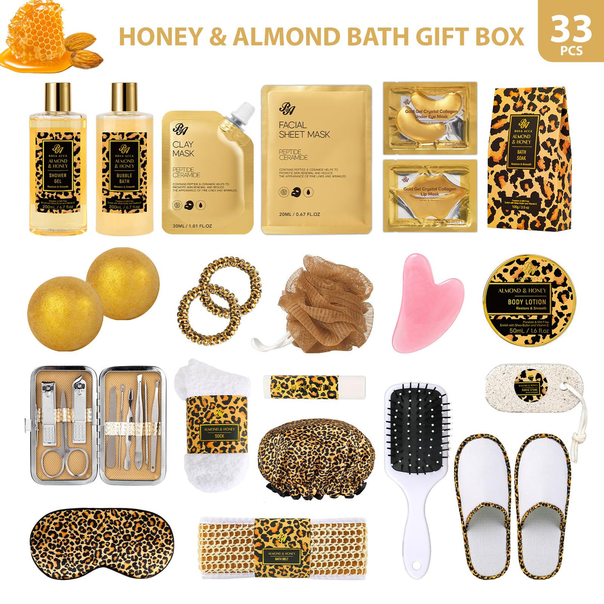 RA ROSA ACCA shower gel and bubble bath in leopard packaging