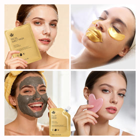 RA ROSA ACCA silk eye mask and shower cap in gift box
