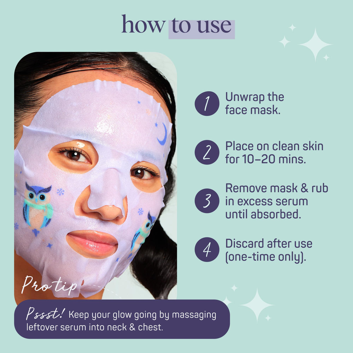 Radiate Unicorn mask with vitamin C and rose water