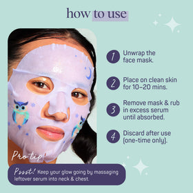 Radiate Unicorn mask with vitamin C and rose water
