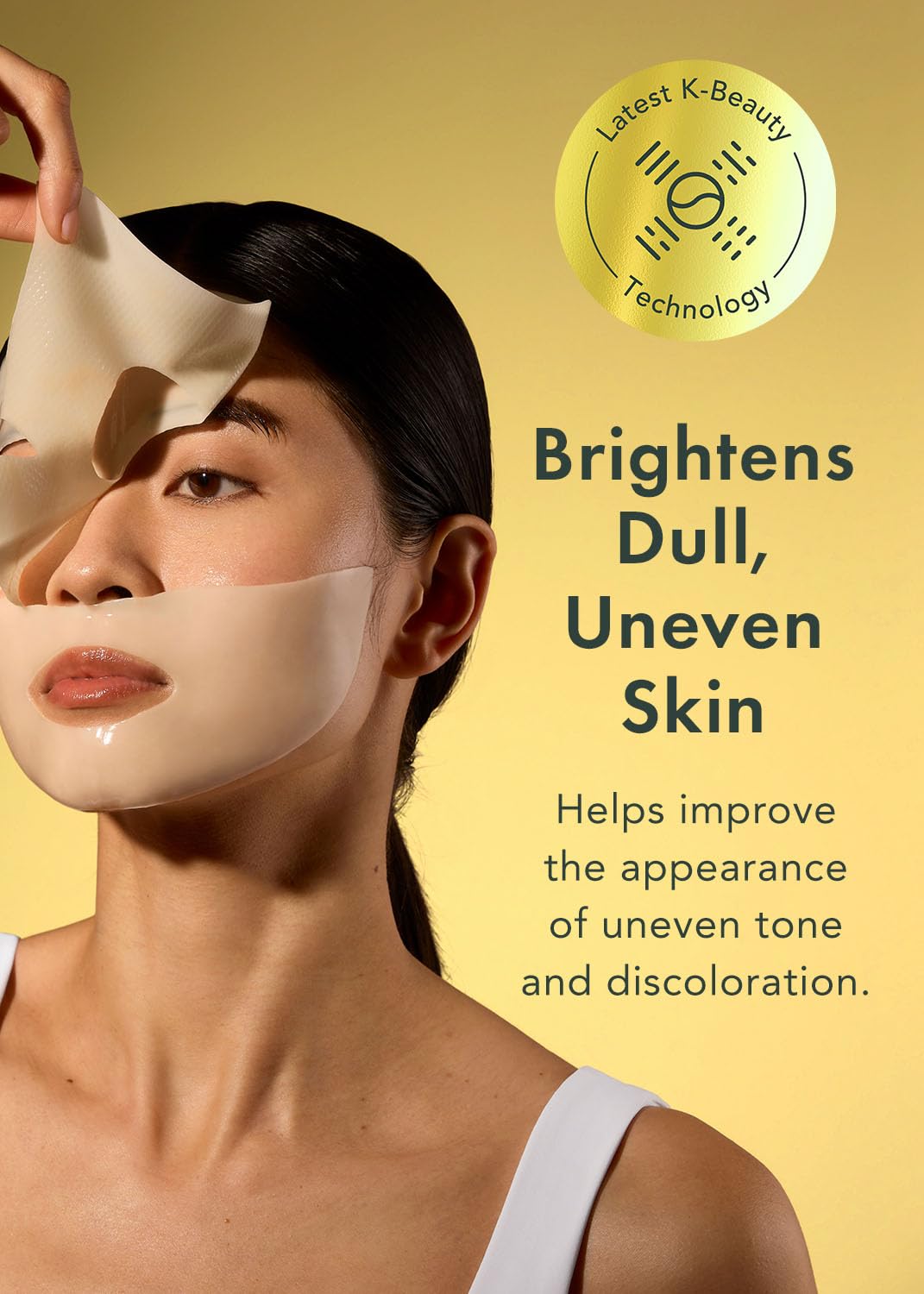 Rael Facial Mask applied on a model's face