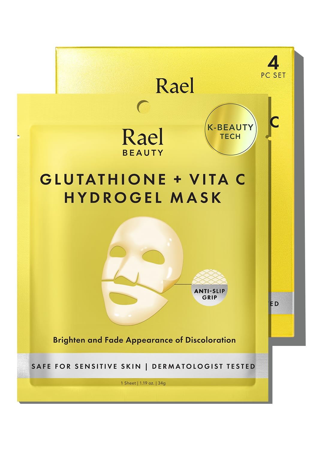 Rael Facial Mask front view with packaging