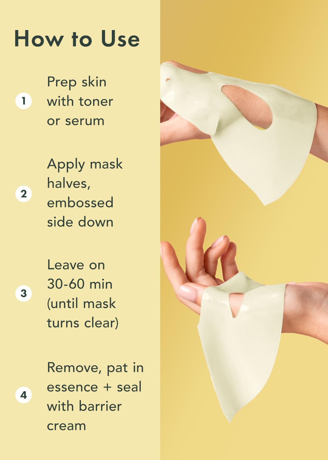 Rael Facial Mask showing essence absorption