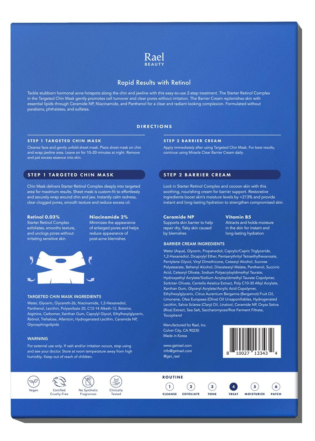 Rael Facial Masks Barrier Cream application