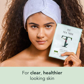 Rael Facial Masks displayed with skincare products