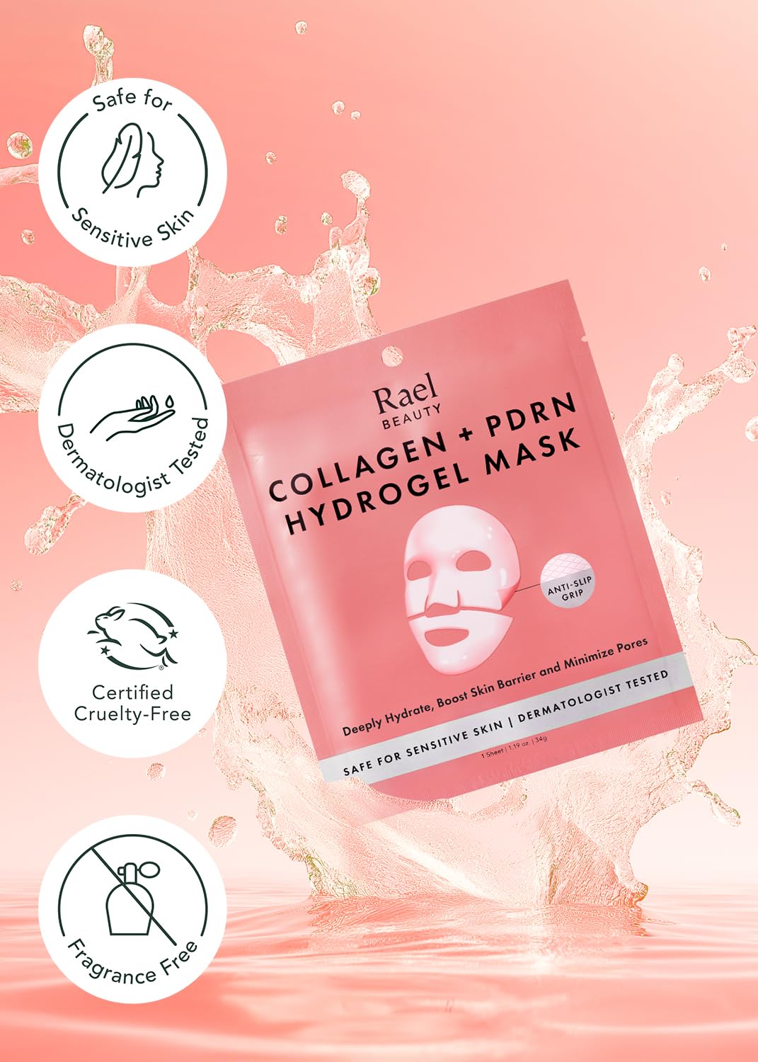 Rael Facial Masks Hydrating & Soothing application process