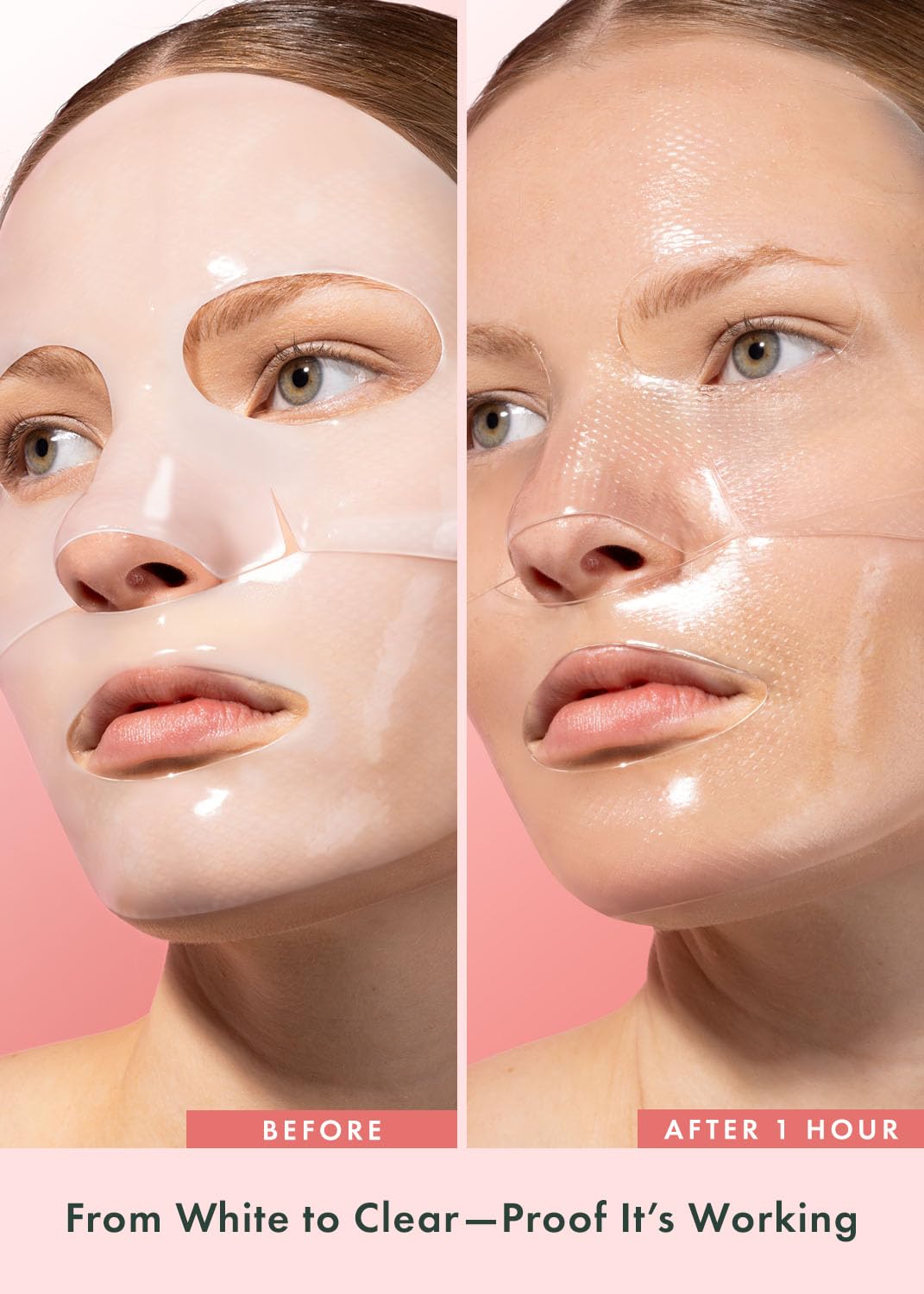 Rael Facial Masks Hydrating & Soothing in use on model