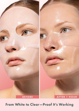 Rael Facial Masks Hydrating & Soothing in use on model