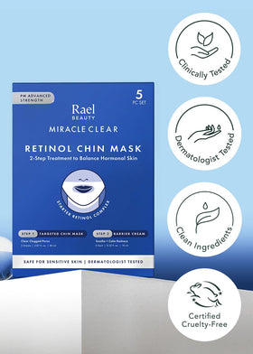 Rael Facial Masks in a skincare routine setup