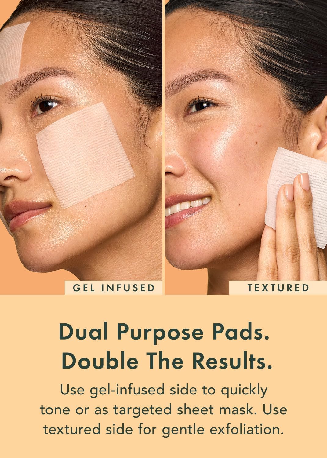 Rael Facial Masks textured side for exfoliation